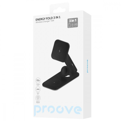 Бездротовий ЗП Proove Energy Fold 3 in 1 white