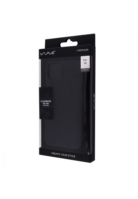 Чохол WAVE Premium Carbon Slim with Magnetic Ring iPhone 14 black