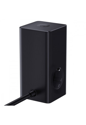 Мережевий фільтр Baseus Power Combo Tower Digital (2*AC+2*USB+2*Type-C 100W 1.5m) black