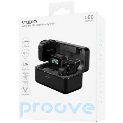 Бездротовий петличний мікрофон Proove Studio black