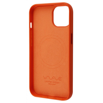 Чохол WAVE Premium Leather Edition Case with Magnetic Ring iPhone 14 orange