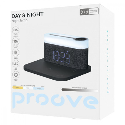 Нічник з Бездротовою Зарядкою Proove Day & Night dark gray