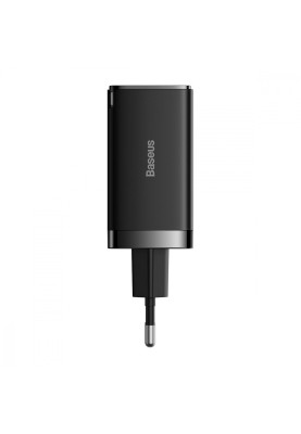МЗП Baseus GaN5 Pro 65W (2 Type-С+USB ) + Кабель Type-C to Type-C 100W (1m) black