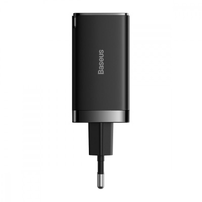 МЗП Baseus GaN5 Pro 65W (2 Type-С+USB ) + Кабель Type-C to Type-C 100W (1m) black