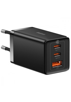 МЗП Baseus GaN5 Pro 65W (2 Type-С+USB ) + Кабель Type-C to Type-C 100W (1m) black