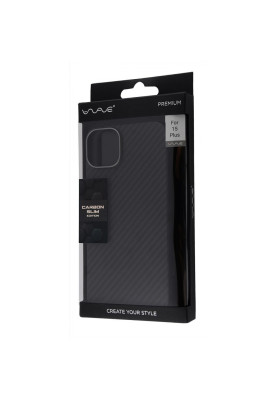 Чохол WAVE Premium Carbon Slim with Magnetic Ring iPhone 15 Plus black