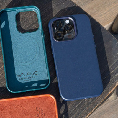 Чохол WAVE Premium Leather Edition Case with Magnetic Ring iPhone 15 Plus orange