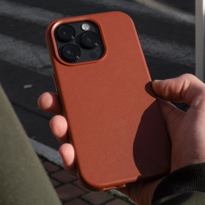 Чохол WAVE Premium Leather Edition Case with Magnetic Ring iPhone 15 Plus orange
