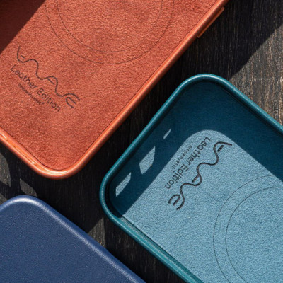 Чохол WAVE Premium Leather Edition Case with Magnetic Ring iPhone 15 Plus orange