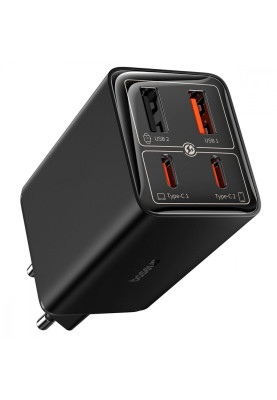 МЗП Baseus GaN6 Pro Fast Charger 2 Type-C + 2 USB 65W black