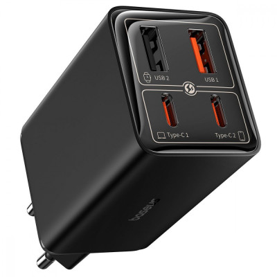 МЗП Baseus GaN6 Pro Fast Charger 2 Type-C + 2 USB 65W black