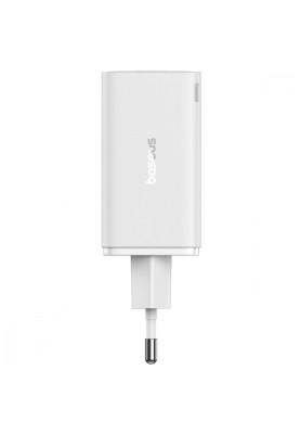 МЗП Baseus GaN6 Pro Fast Charger 2 Type-C + 2 USB 65W white