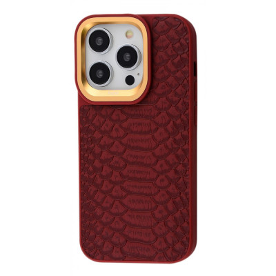 Чохол Kajsa Snake Pattern iPhone 14 Pro Max deep purple