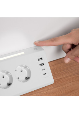 Мережевий фільтр Proove Prism Socket (5xAC + 2xType-C + 2xUSB) 1.6m white