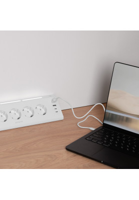 Мережевий фільтр Proove Prism Socket (5xAC + 2xType-C + 2xUSB) 1.6m white