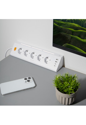 Мережевий фільтр Proove Prism Socket (5xAC + 2xType-C + 2xUSB) 1.6m white