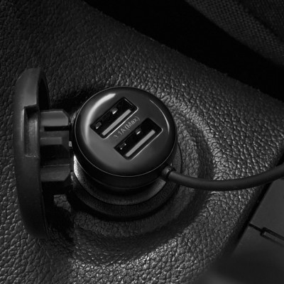 АЗП Baseus FM Launcher S-16 10W 2USB+AUX black