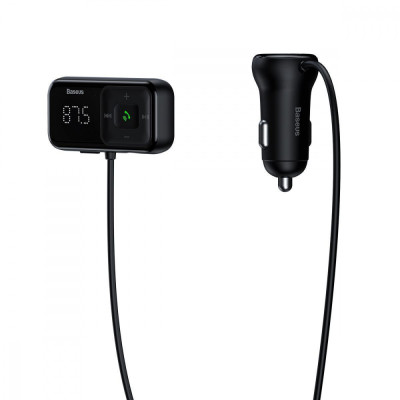 АЗП Baseus FM Launcher S-16 10W 2USB+AUX black