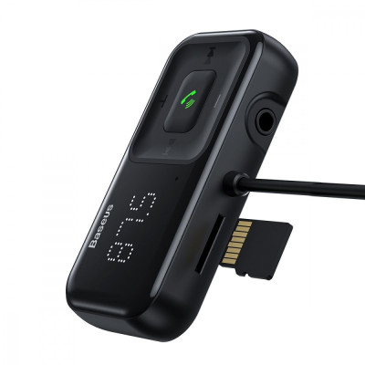 АЗП Baseus FM Launcher S-16 10W 2USB+AUX black