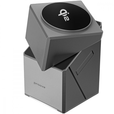 Бездротовий ЗП Proove Iron Hide 3 in 1 Qi2 gray
