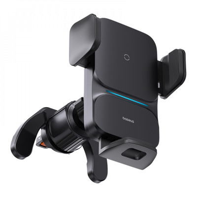 Автомобільний тримач з Бездротовим ЗП Baseus Wisdom Auto Alignment 15W black