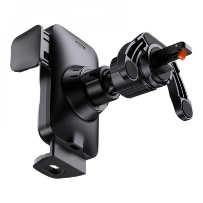 Автомобільний тримач з Бездротовим ЗП Baseus Wisdom Auto Alignment 15W black