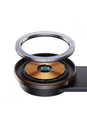 Автомобільний тримач з Бездротовим ЗП Baseus C02 Pro Series Magnetic black