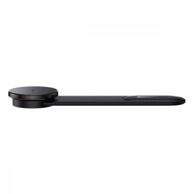 Автомобільний тримач з Бездротовим ЗП Baseus C02 Pro Series Magnetic black