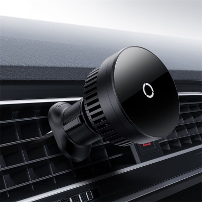 Автомобільний тримач з Бездротовим ЗП Baseus MagPro Series Magnetic Qi2 15W black