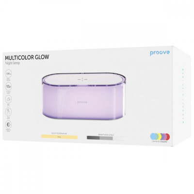Нічник з Бездротовою Зарядкою Proove Multicolor Glow 1200mAh white