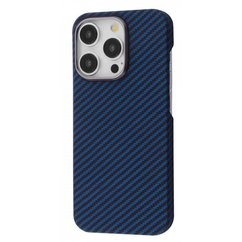 Чохол WAVE Premium Carbon Slim with Magnetic Ring iPhone 15 Pro Max blue