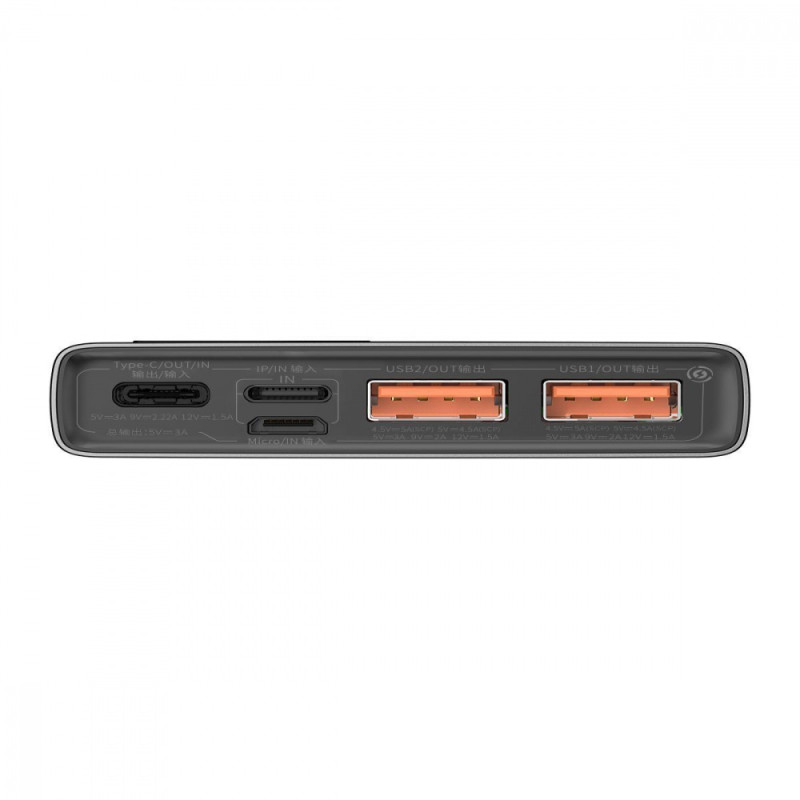 Портативна Батарея Baseus Adaman Metal Digital Display Overseas Edition 22.5W 10000mAh black