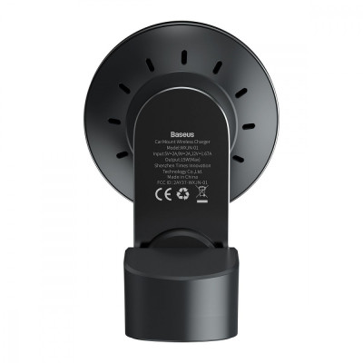 Автомобільний тримач з Бездротовим ЗП Baseus Big Energy 15W black