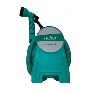 Шланг поливальний 15 м з котушкою і розпилювачем з 7 режимами Helen Garden Tools шланг садовий, що розтягується