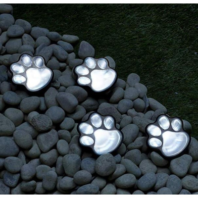 Світильник Solar Paw Print Lights на сонячній батареї 4 шт