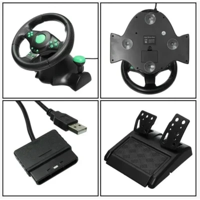 Ігрове кермо з педалями Vibrating Wheel PS3 PC USB