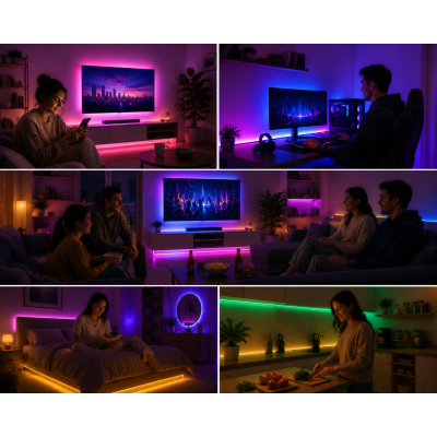 Гнучка світлодіодна стрічка RGB USB 20м / RGB стрічка / USB Led стрічка + пульт Гнучка світлодіодна стрічка RGB USB 20м / RGB стрічка / USB Led стрічка + пульт