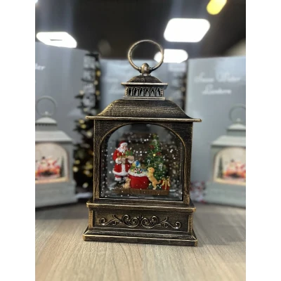 Санта Клаус Новорічний музичний ліхтар нічник з підсвічуванням Xmas 24072D