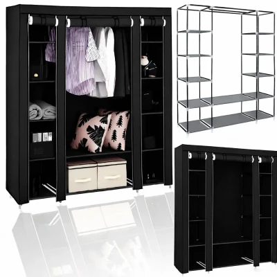 Тканинна шафа HCX Storage Wardrobe 88130 Чорна