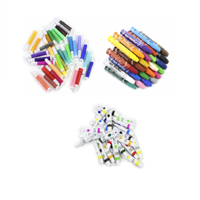 блакитний Набір для малювання 145 предметів в алюмінієвій валізці