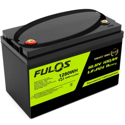 Акумулятор BATTERY liFePo FULOS 12V 100Ah для дому, квартири, ДБЖ та сонячних електростанцій