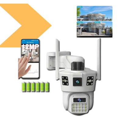 Wi Fi камера відеоспостереження 3 лінзи SD 39 APP V380pro