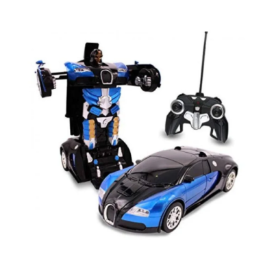 Машинка Трансформер Bugatti Size 18 см Robot Car синя з пультом Машинка Трансформер Bugatti Size 18 см Robot Car синя з пультом