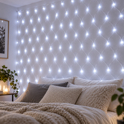 Світлодіодна гірлянда-сітка 1,5×1,5м, 120 LED 8 режимів Білий Світлодіодна гірлянда-сітка 1,5×1,5м, 120 LED 8 режимів Білий