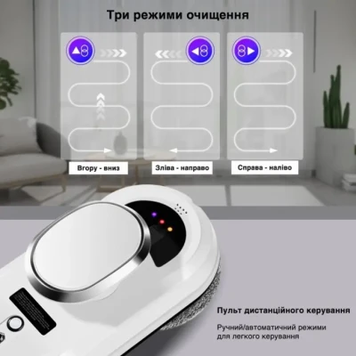Робот для миття вікон IXIU Glass Cleaning Robot з пультом дистанційного керування