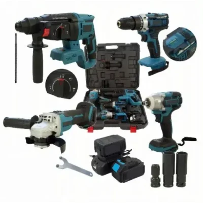 Набір 4в1 Шуруповер + Болгарка + Перфоратор + Гайковерт 2АКБ Набір 4в1 Шуруповер + Болгарка + Перфоратор + Гайковерт 2АКБ