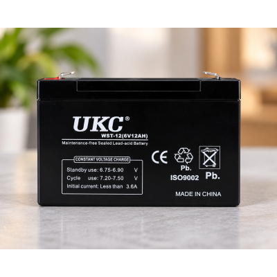 Акумулятор BATTERY 6V 12A / Свинцево-кислотний акумулятор UKC
