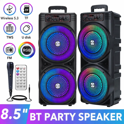 Колонка Bluetooth Wireless Speaker TTD-2807 / Портативна караоке-колонка з RGB-підсвічуванням