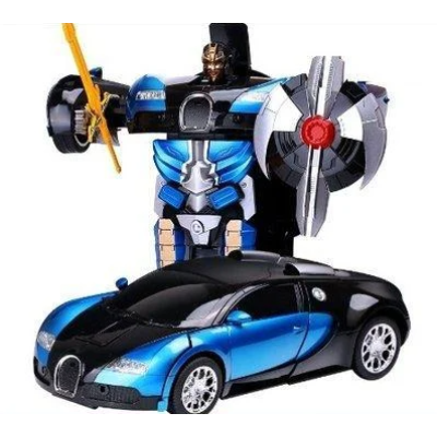 Машинка Трансформер Bugatti Size 18 см Robot Car синя з пультом Машинка Трансформер Bugatti Size 18 см Robot Car синя з пультом
