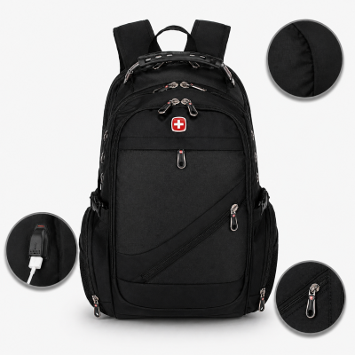 Рюкзак, швейцарський рюкзак, SwissGear 8810, туристичний рюкзак, рюкзак для ноутбука Чорний